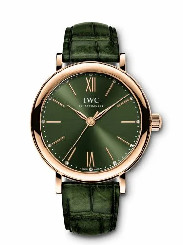 IWC Portofino 34 Red Gold / Green / Santoni IW3574-09 (IW357409)